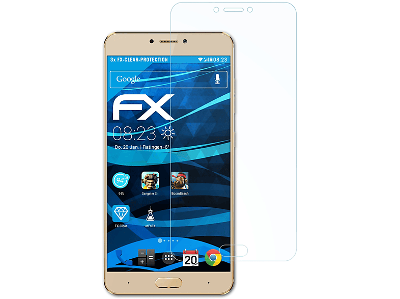 ATFOLIX 3x FX-Clear Displayschutz(für Allview X3 Soul Plus)