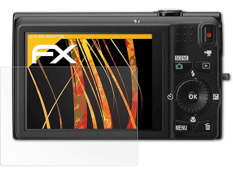 ATFOLIX 3x FX-Antireflex Displayschutz(für Nikon Coolpix S6200)