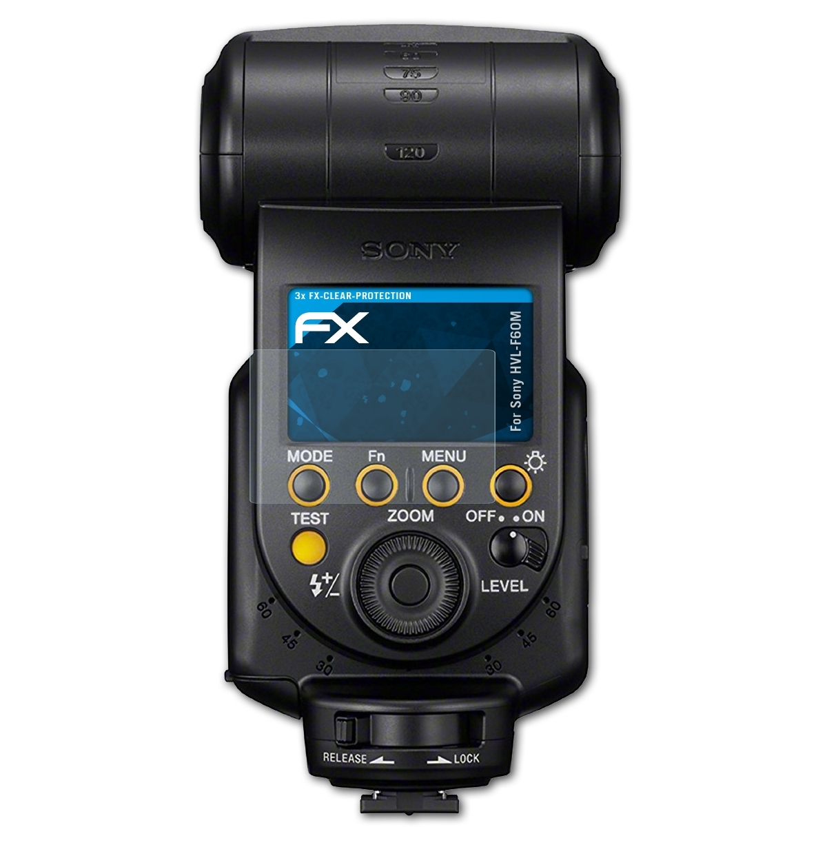 ATFOLIX HVL-F60M) FX-Clear Sony Displayschutz(für 3x