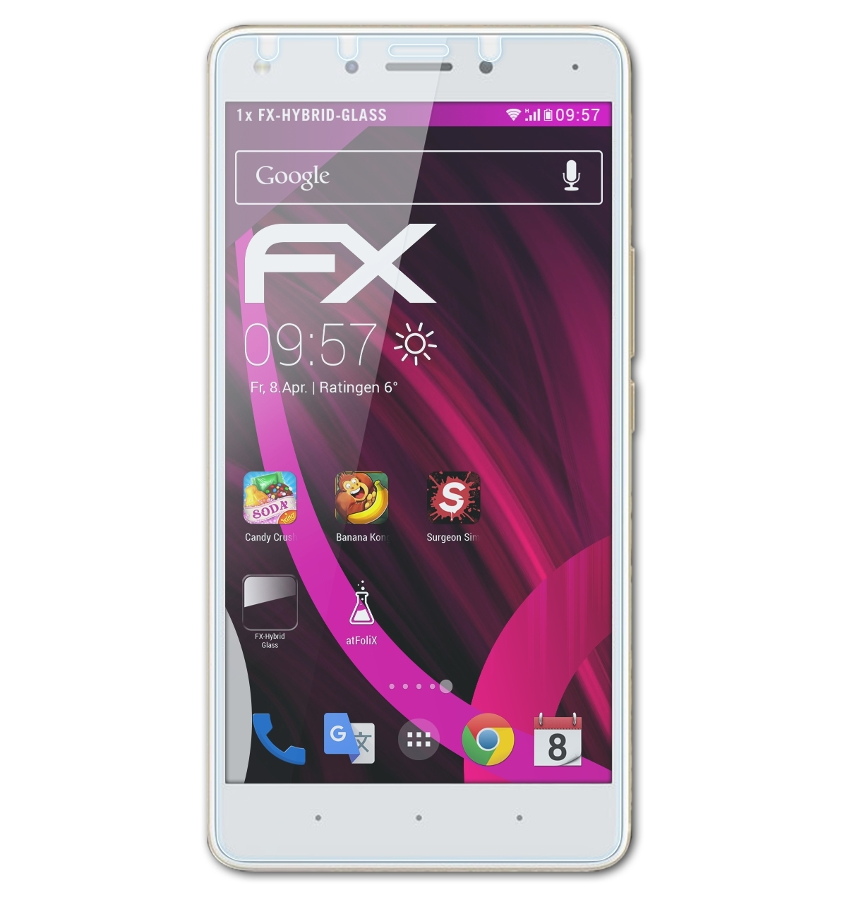 Zero Plus) FX-Hybrid-Glass 4 ATFOLIX Infinix Schutzglas(für