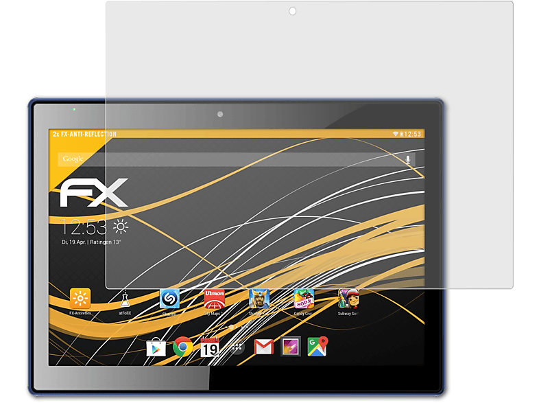 ATFOLIX 2x FX-Antireflex Displayschutz(für Polaroid Premium 10.1)