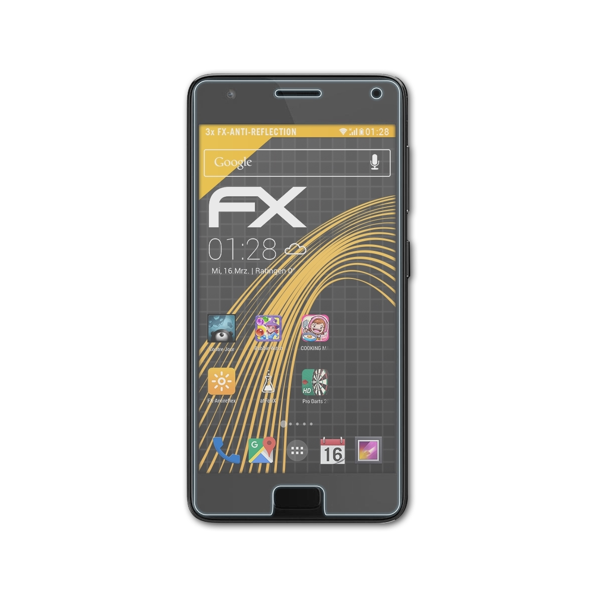 ATFOLIX 3x FX-Antireflex Displayschutz(für Zuk Lenovo Z2 Pro)