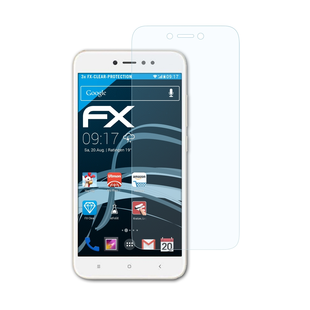 3x Displayschutz(für 5A) ATFOLIX Xiaomi FX-Clear Redmi
