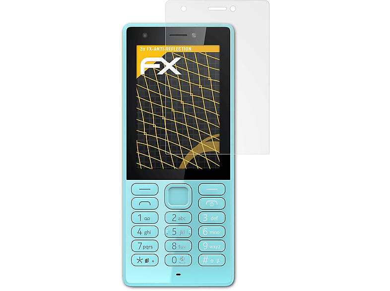 ATFOLIX 3x FX-Antireflex Displayschutz(für Microsoft Nokia 216)