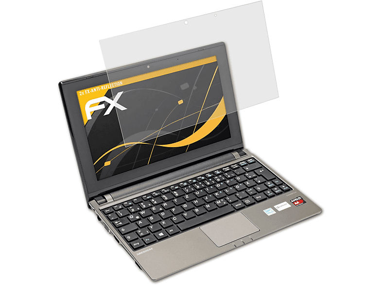 ATFOLIX 2x FX-Antireflex Displayschutz(für Medion AKOYA E1318T (The Touch 10) (MD99240))