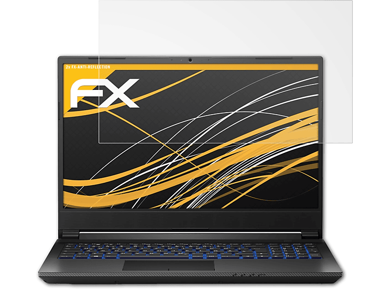 ATFOLIX 2x FX-Antireflex P15805 Medion Displayschutz(für Erazer (MD63400))