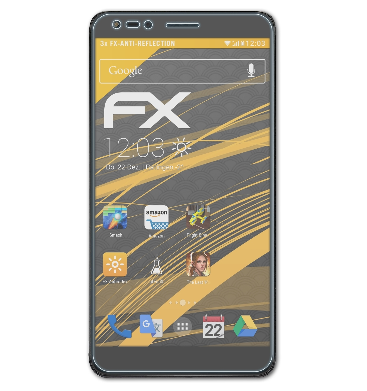 ATFOLIX 3x FX-Antireflex Touch 4 Alcatel Pop (6)) Displayschutz(für One