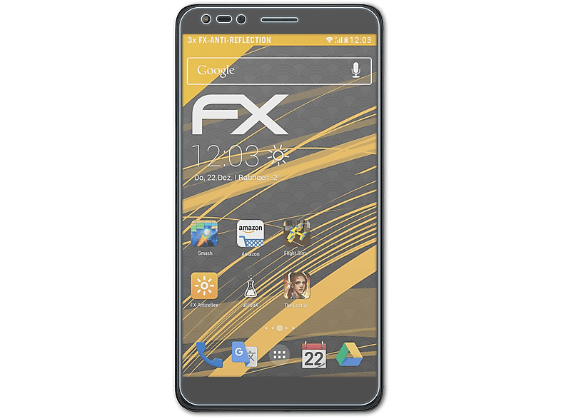 ATFOLIX 3x One Touch FX-Antireflex Pop Displayschutz(für 4 Alcatel (6))