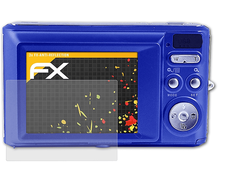 ATFOLIX 3x FX-Antireflex Displayschutz(für Polaroid iX828)