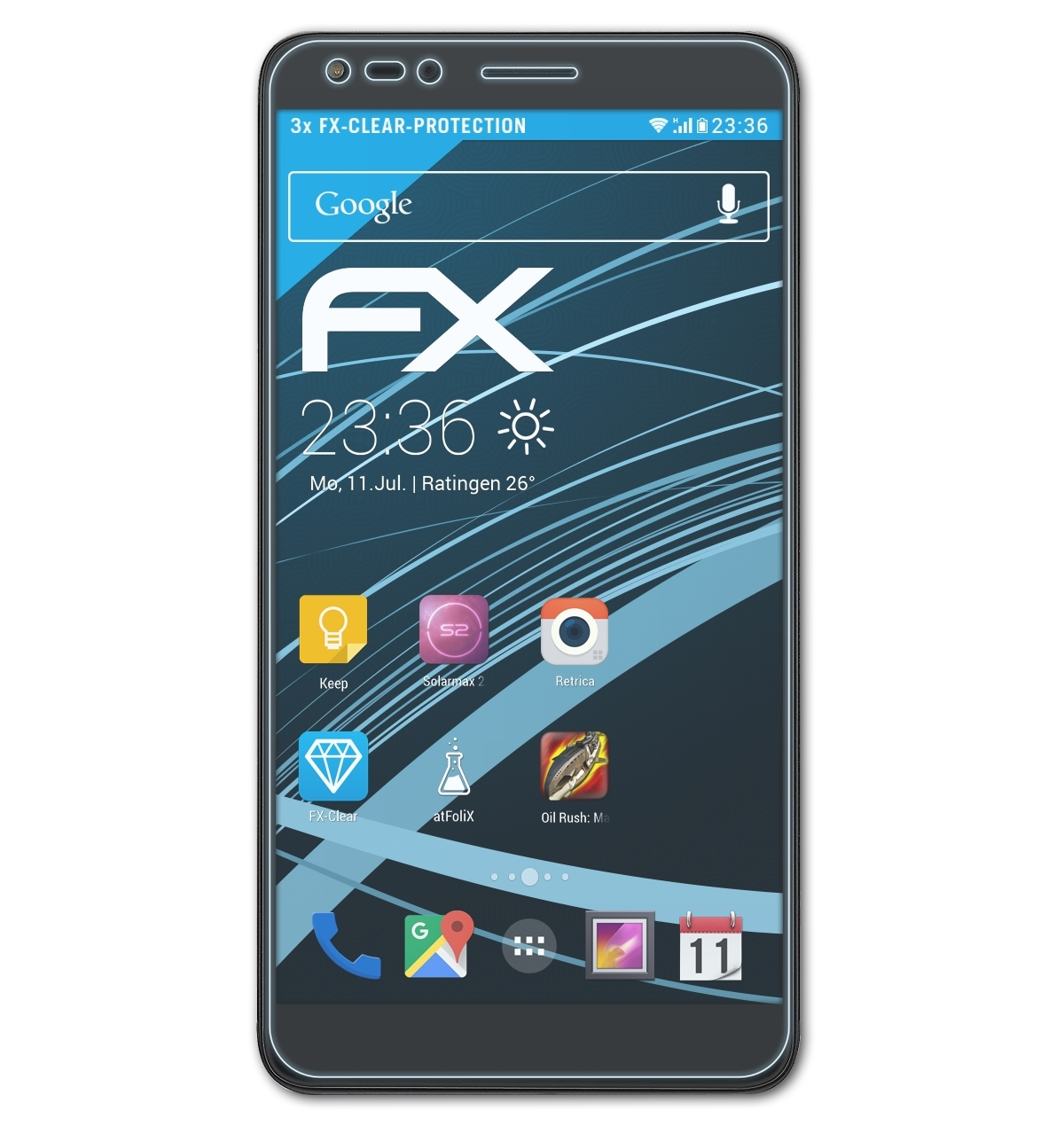 ATFOLIX 3x FX-Clear Displayschutz(für 4 Alcatel Pop (6)) Touch One