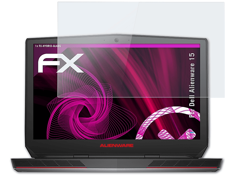 ATFOLIX FX-Hybrid-Glass Schutzglas(für Dell Alienware 15)