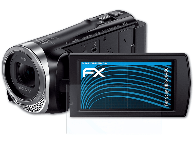 Displayschutz(für Sony ATFOLIX FX-Clear 3x HDR-CX450)