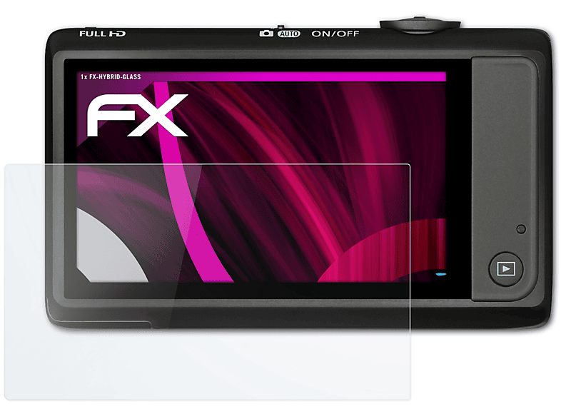 ATFOLIX FX-Hybrid-Glass Schutzglas(für Digital HS) IXUS 1100 Canon