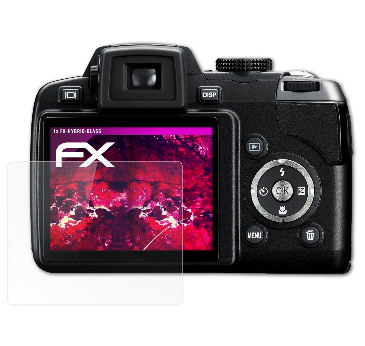 ATFOLIX FX-Hybrid-Glass Schutzglas(für Nikon P80) Coolpix