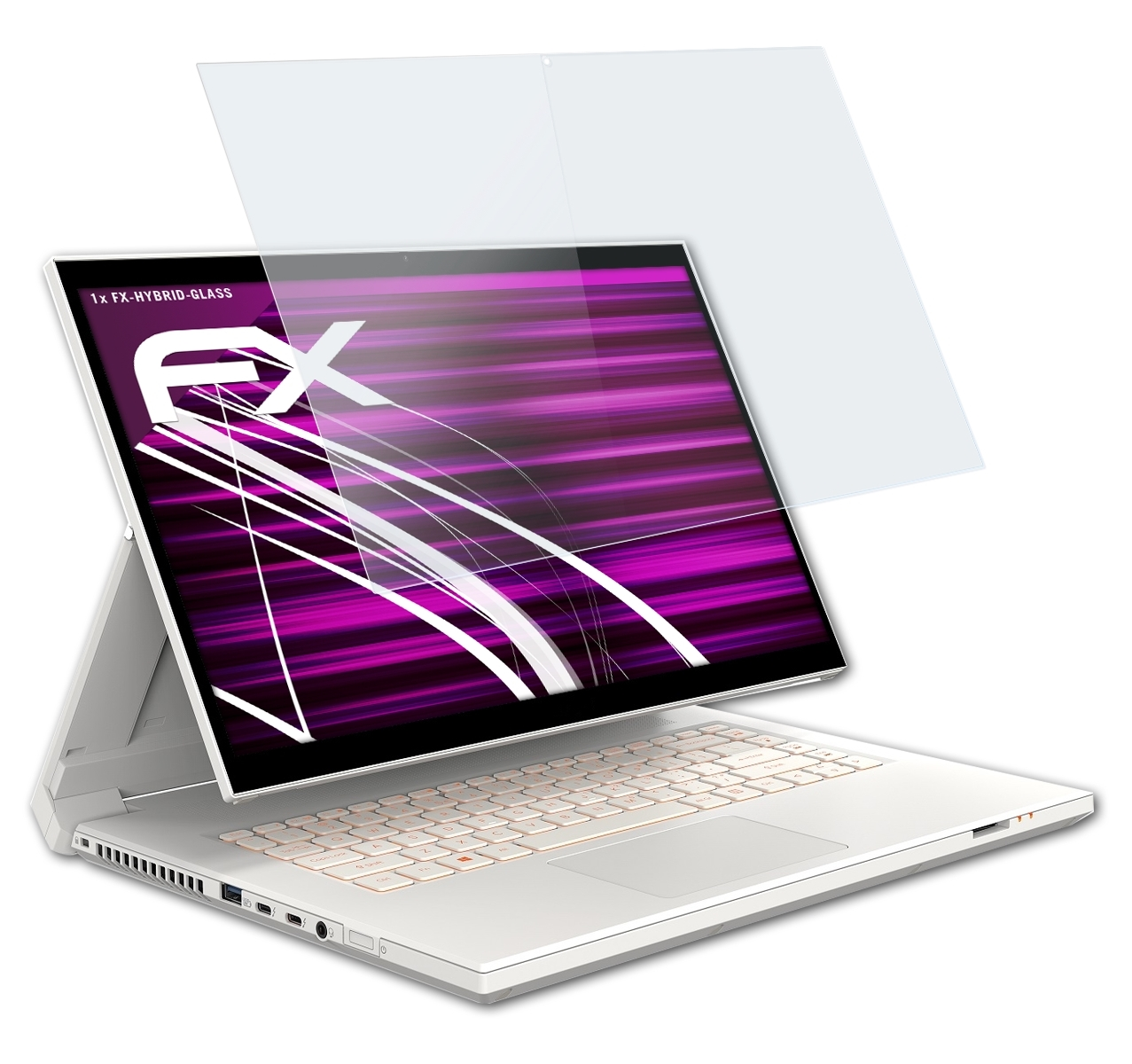 ATFOLIX Ezel FX-Hybrid-Glass Pro) Acer Schutzglas(für ConceptD 7