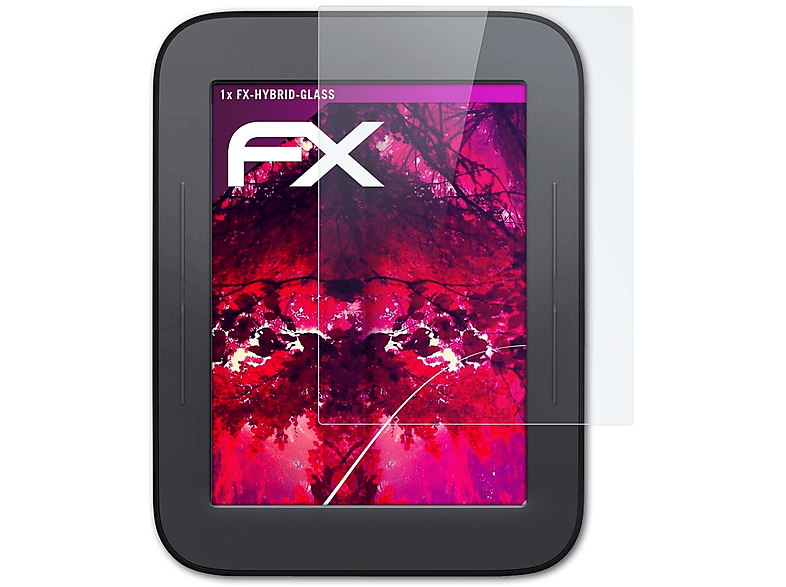 ATFOLIX FX-Hybrid-Glass Schutzglas(für Barnes & Noble NOOK GlowLight)