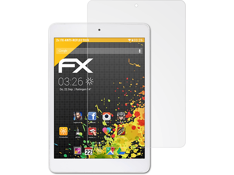 ATFOLIX 2x FX-Antireflex Displayschutz(für MSI Primo 81/81L)