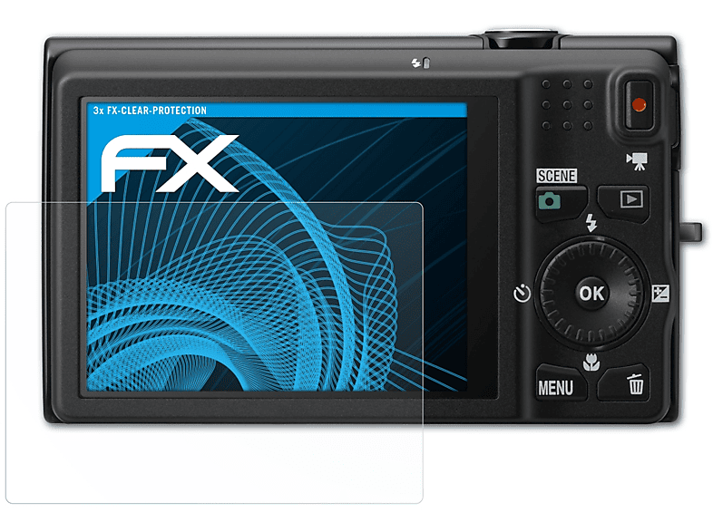 ATFOLIX 3x FX-Clear Displayschutz(für Nikon Coolpix S6200)