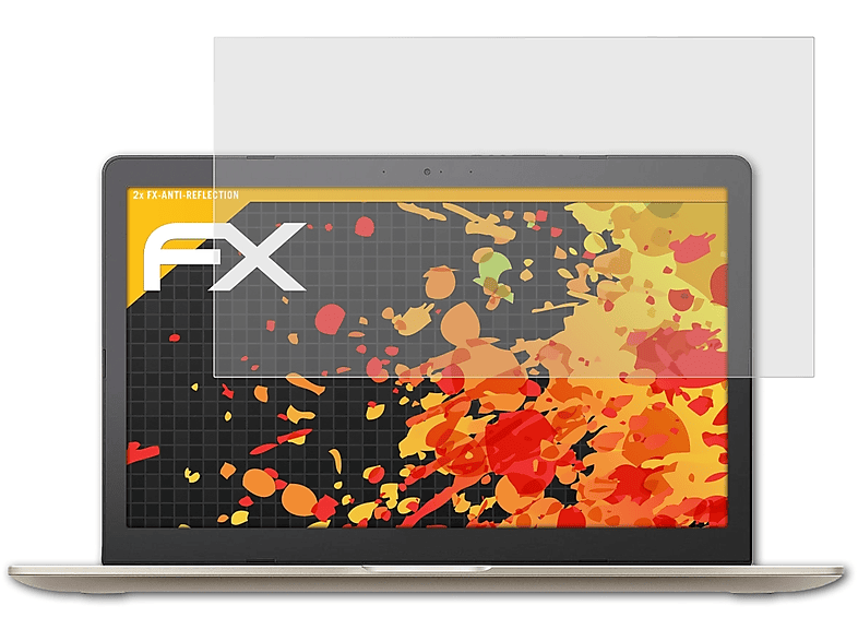2x Pro 15 VivoBook (N580VD)) FX-Antireflex ATFOLIX Displayschutz(für Asus
