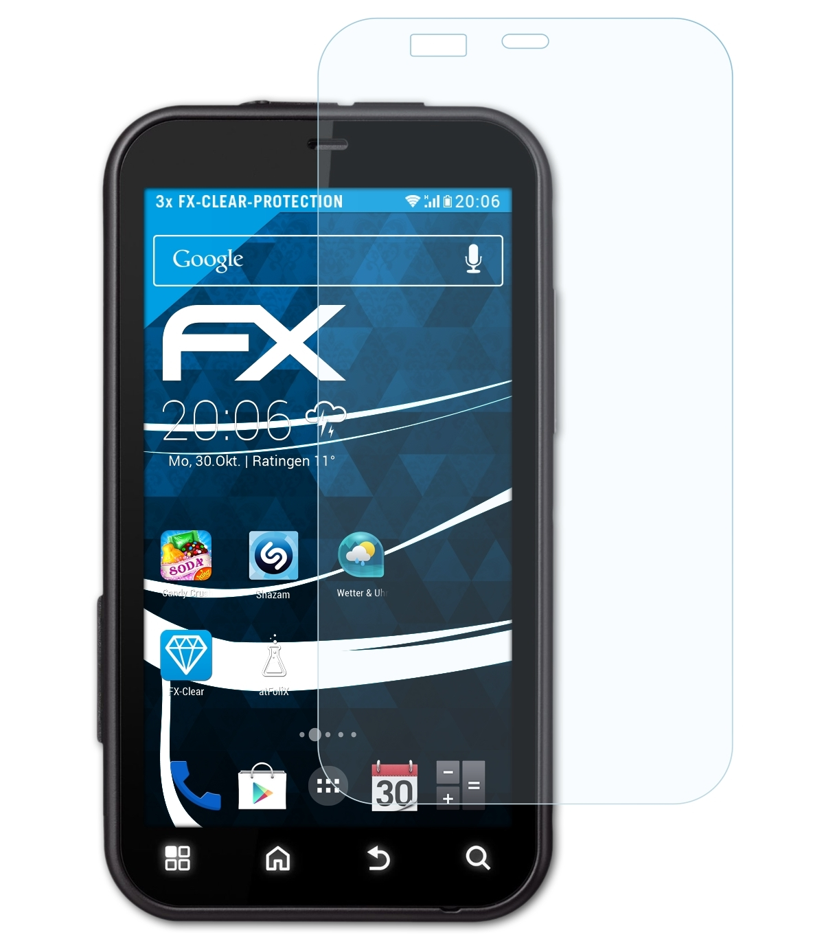 ATFOLIX 3x FX-Clear Displayschutz(für Motorola DEFY)