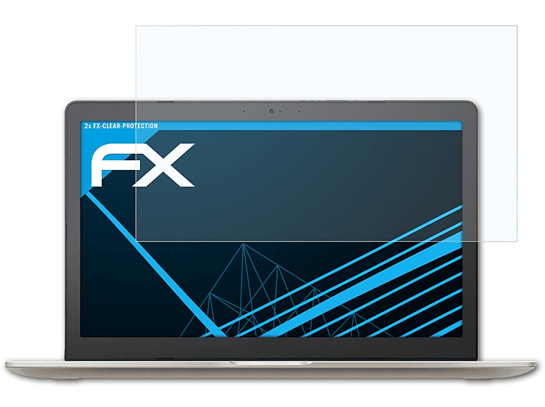 ATFOLIX 2x FX-Clear Displayschutz(für Asus VivoBook Pro 15 (N580VD))