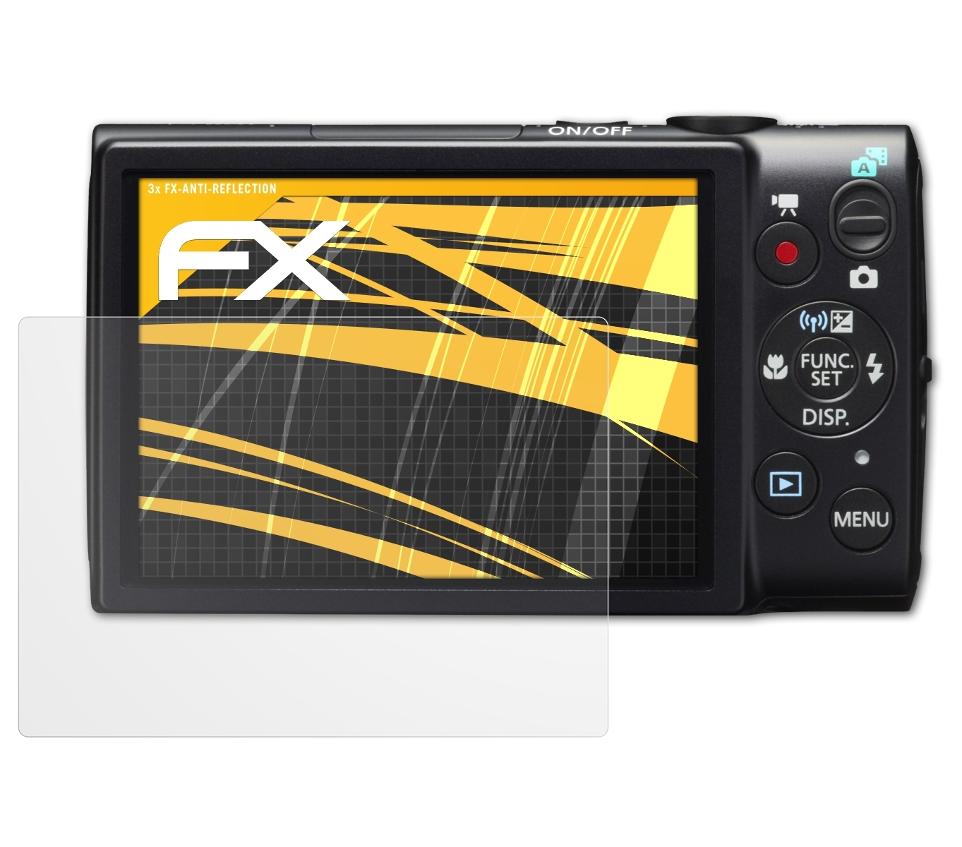 ATFOLIX 3x Displayschutz(für HS) Canon 225 IXUS Digital FX-Antireflex