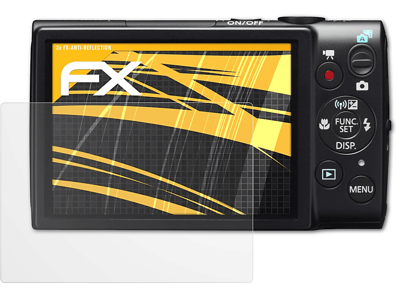 FX-Antireflex HS) 225 ATFOLIX Digital IXUS Displayschutz(für 3x Canon