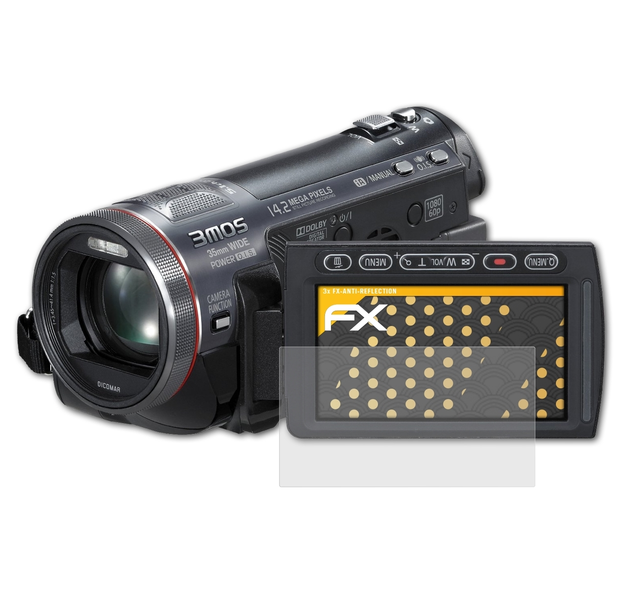 ATFOLIX 3x FX-Antireflex Panasonic HDC-SD707) Displayschutz(für