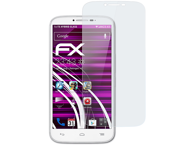 ATFOLIX FX-Hybrid-Glass Alcatel C9) Pop Touch One Schutzglas(für