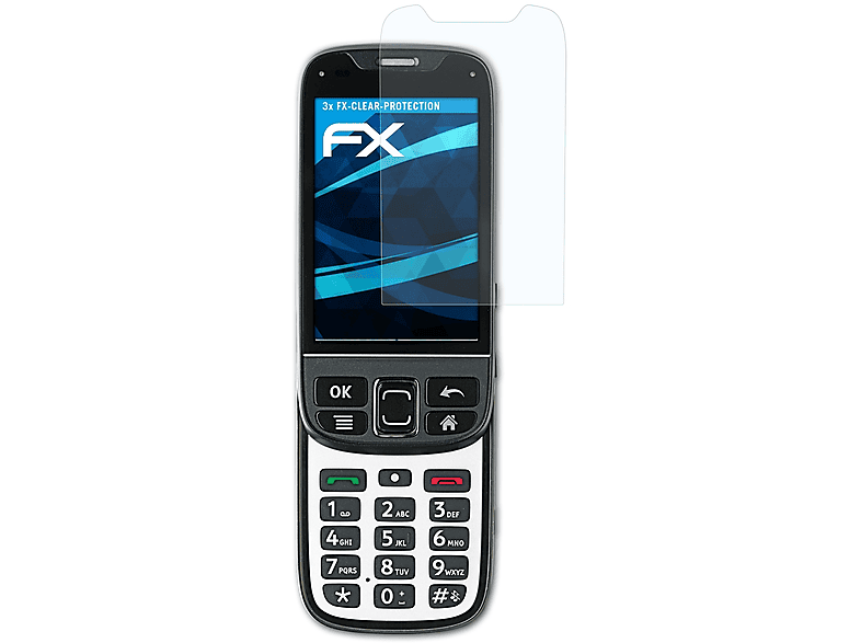 ATFOLIX 3x FX-Clear PhoneEasy Displayschutz(für Doro 740)
