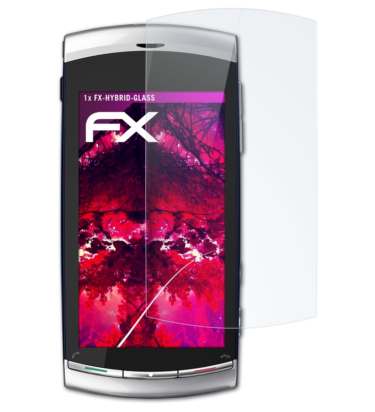 ATFOLIX FX-Hybrid-Glass Schutzglas(für Sony-Ericsson Vivaz)