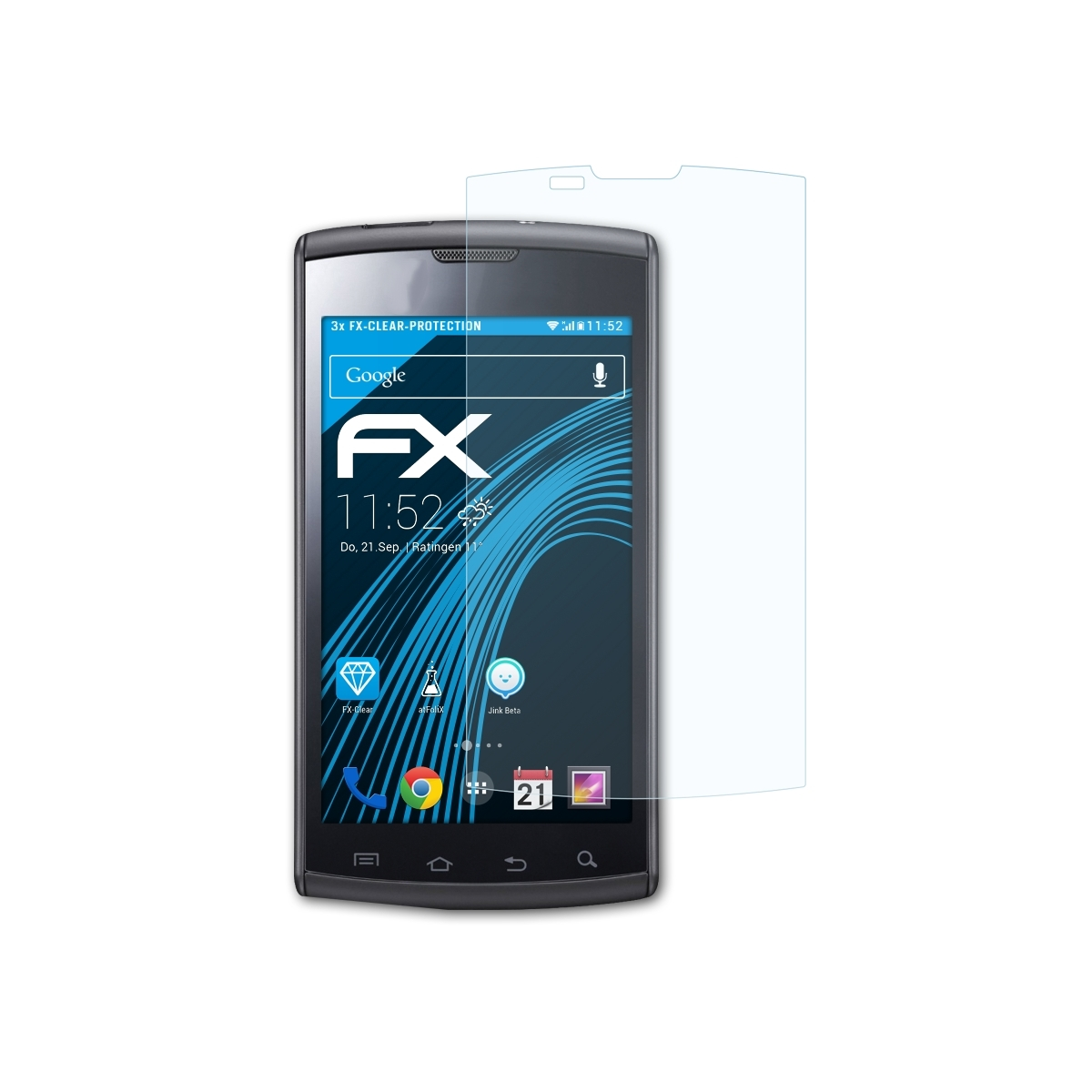 Samsung Armani 3x FX-Clear Giorgio ATFOLIX S Displayschutz(für (GT-i9010)) Galaxy