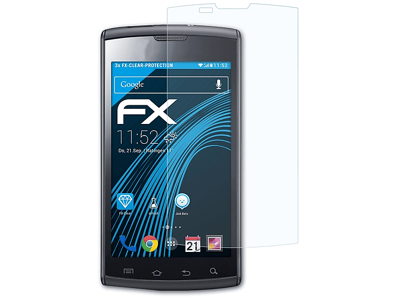 ATFOLIX 3x FX-Clear Displayschutz(für Samsung Giorgio Armani Galaxy S (GT-i9010))