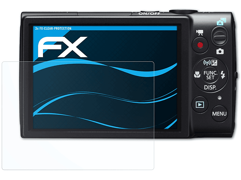Canon IXUS FX-Clear HS) 225 Displayschutz(für ATFOLIX Digital 3x