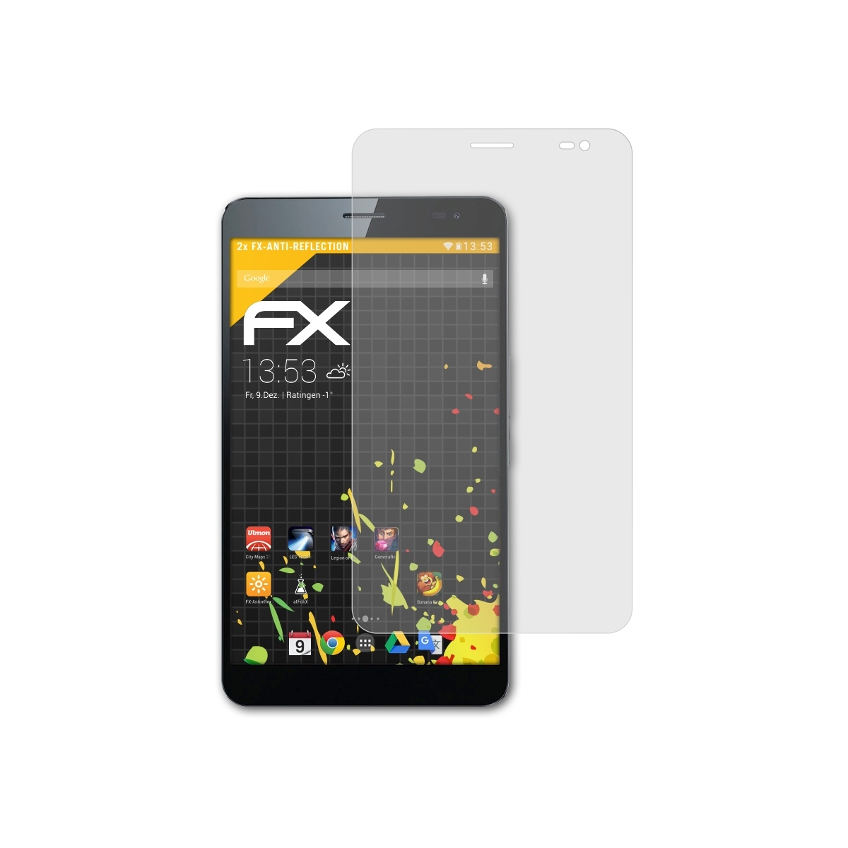 ATFOLIX 2x FX-Antireflex Displayschutz(für Huawei MediaPad X1)