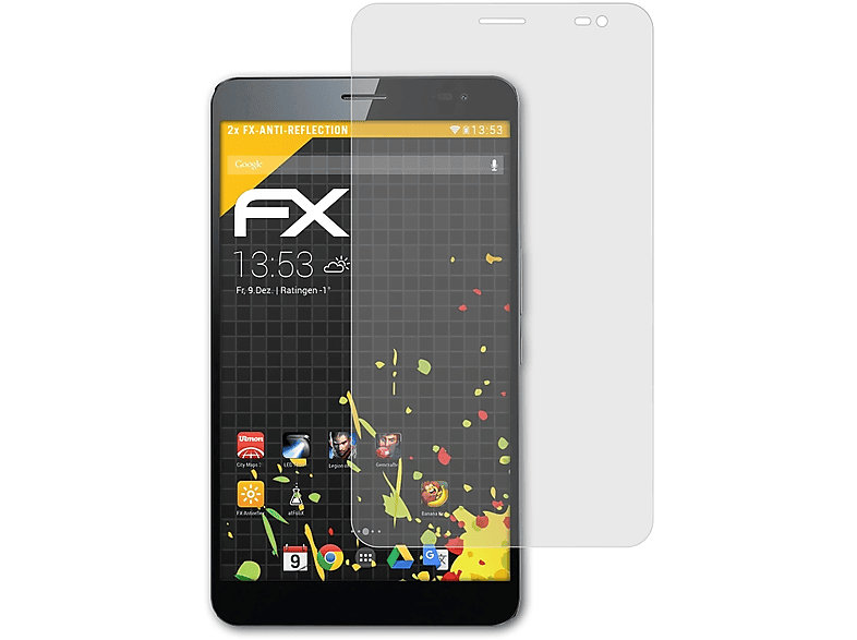 MediaPad X1) FX-Antireflex Huawei ATFOLIX Displayschutz(für 2x