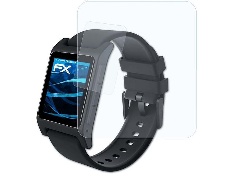 ATFOLIX 3x FX-Clear Displayschutz(für Pebble Pebble 2 SE)