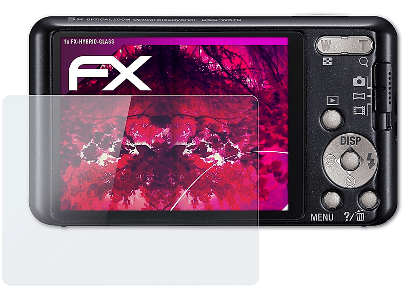ATFOLIX FX-Hybrid-Glass Schutzglas(für DSC-W570) Sony