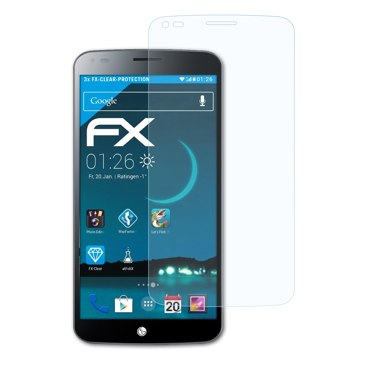ATFOLIX 3x FX-Clear LG Displayschutz(für Flex) G