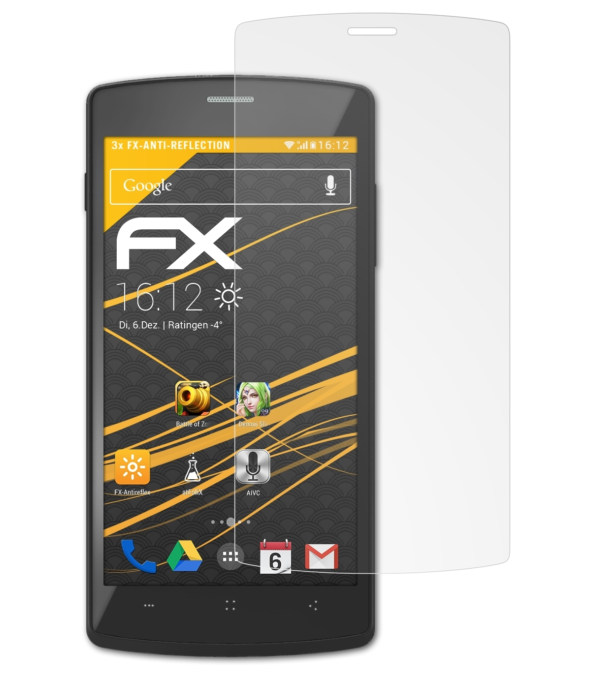 Platinum) Archos ATFOLIX 3x 50b FX-Antireflex Displayschutz(für