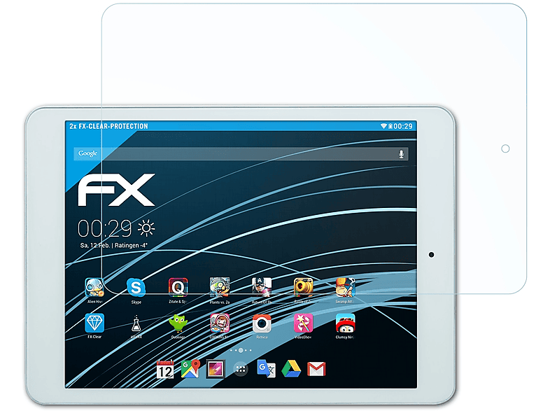 ATFOLIX 2x FX-Clear Displayschutz(für Blaupunkt Polaris)