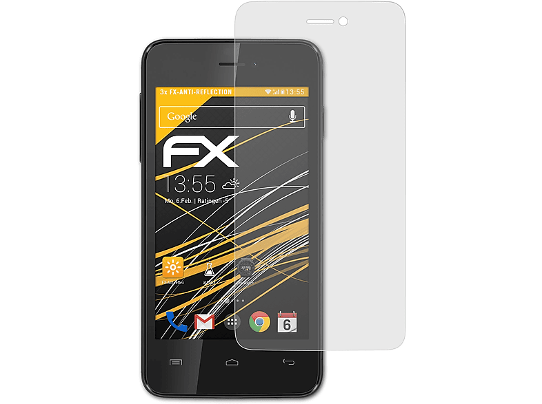 FX-Antireflex 3x ATFOLIX Kite) Displayschutz(für Wiko