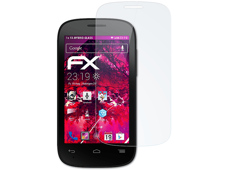ATFOLIX FX-Hybrid-Glass Pop One C2) Schutzglas(für Alcatel Touch