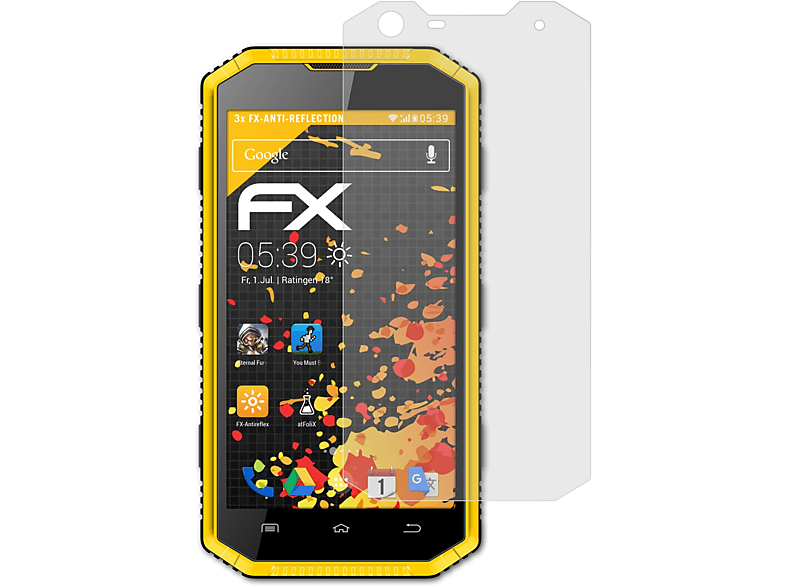 ATFOLIX 3x FX-Antireflex Displayschutz(für Kenxinda W7)