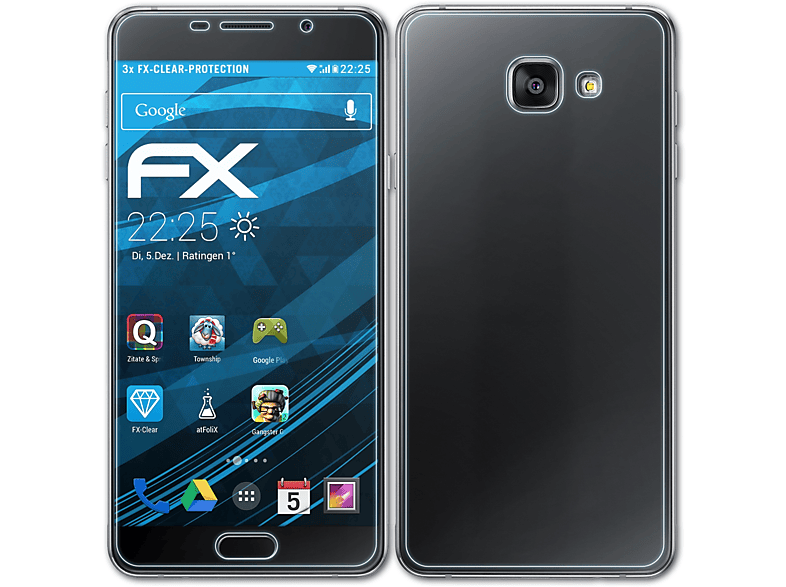 ATFOLIX 3x FX-Clear Displayschutz(für Galaxy (2016)) Samsung A7