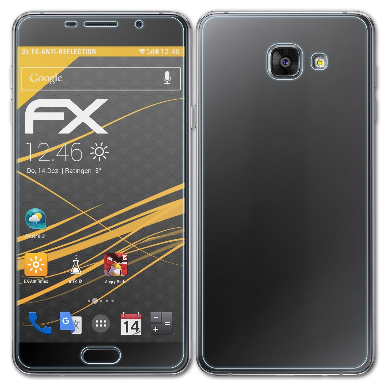 ATFOLIX 3x Samsung Galaxy (2016)) FX-Antireflex A7 Displayschutz(für