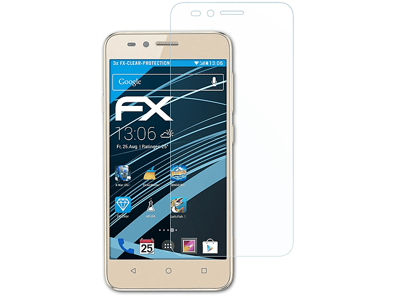 ATFOLIX 3x FX-Clear Displayschutz(für Huawei Y3 II)