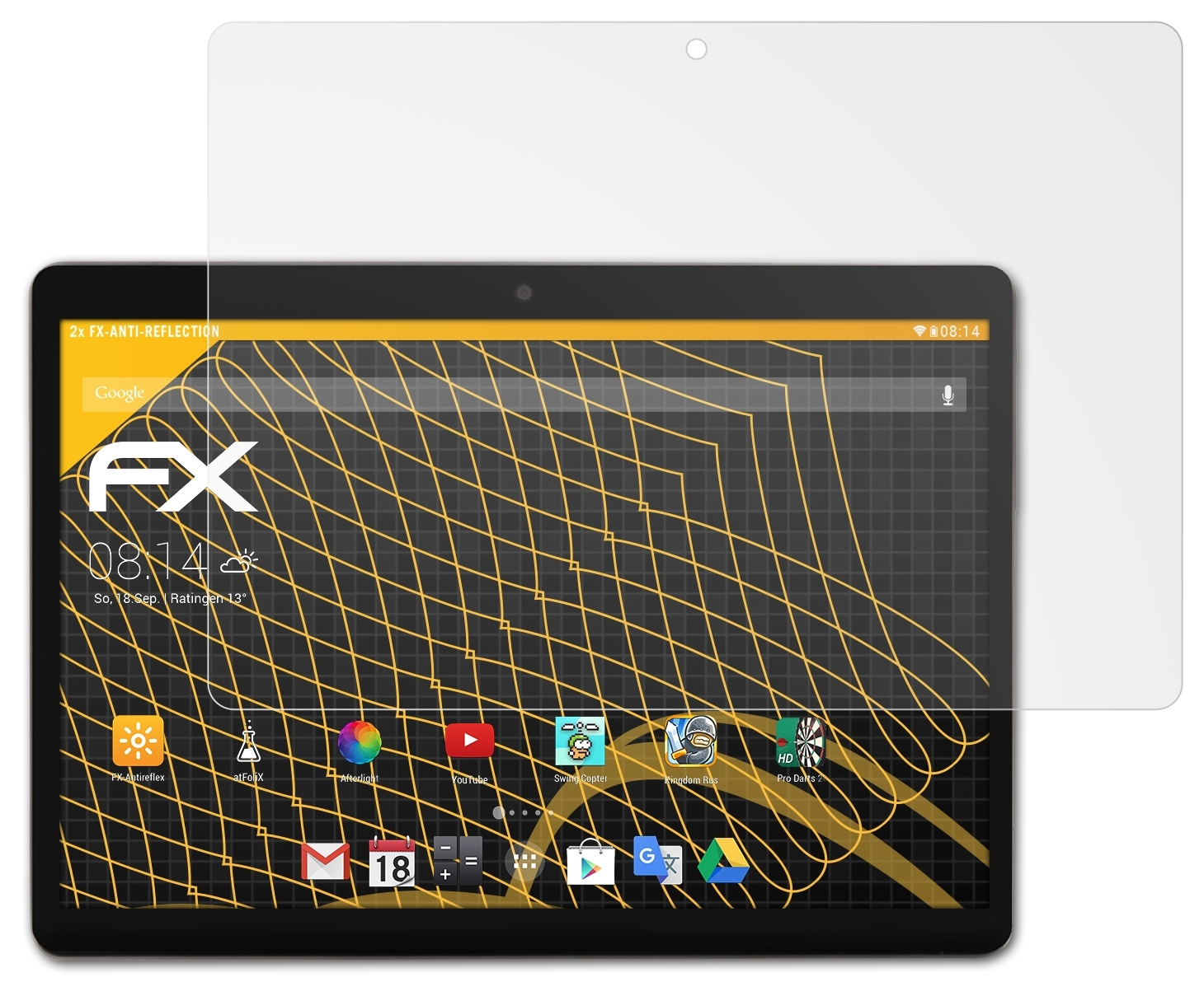 96A3 2x (XOR400503)) ATFOLIX FX-Antireflex Xoro 4G TelePad Displayschutz(für