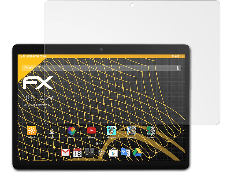 ATFOLIX 2x FX-Antireflex Displayschutz(für Xoro TelePad 96A3 4G (XOR400503))
