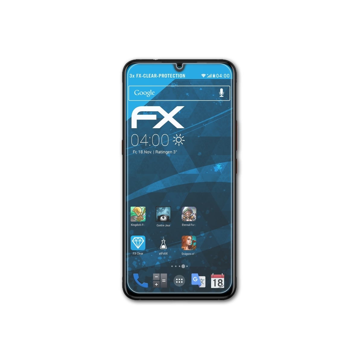 Displayschutz(für FX-Clear ATFOLIX Vivo 3x iQOO)
